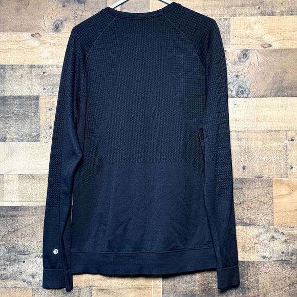NEW NWOT Lululemon Athletica Men's Black Waffle Long Sleeve Shirt Large L - Picture 2 of 3